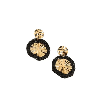 Sohi Women's The Revolving Mirror Drop Earrings