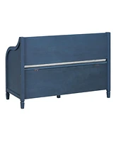 Slickblue Entryway Multifunctional Storage Bench with Safety Hinge for Secure Organization