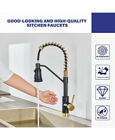 Flynama Pull out Touchless Single Handle Kitchen Faucet with MotionSense