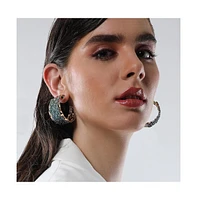 Sohi Women's The Glacier Hoop Earrings