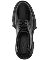 Coach Women's Lyla Platform Leather Derby Flats