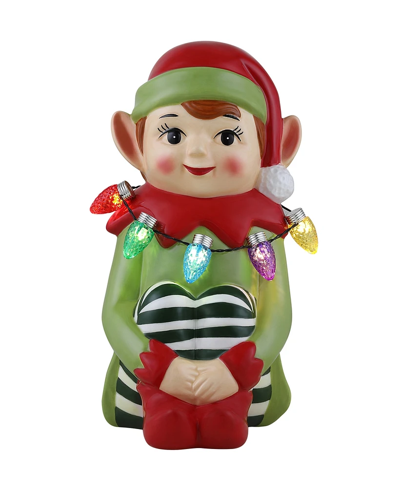 Mr. Christmas 9" Nostalgic Elf Ceramic Figure