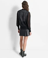 Dkny Women's Sheer Button-Front Cardigan