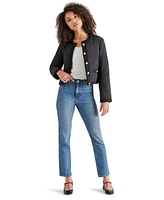 Steve Madden Women's Coppelia Tweed-Trim Puffer Jacket