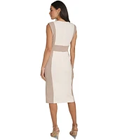 Calvin Klein Women's Jewel-Neck Scuba Crepe Sheath Dress