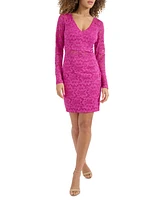 Siena Women's Lace Long-Sleeve Open-Back Dress