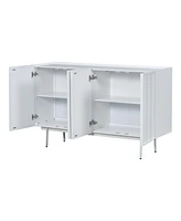 Slickblue Modern 4-Door Cabinet, Perfect for Living Rooms, Entrances, and Study Spaces