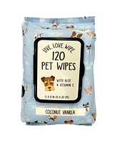 Precious Tails 120pc. Live. Love. Scented Wipe, Pet Wipes for Dogs, Dog Grooming Wipes, Puppy Cleaning Deodorizing Paws, Butt, Body