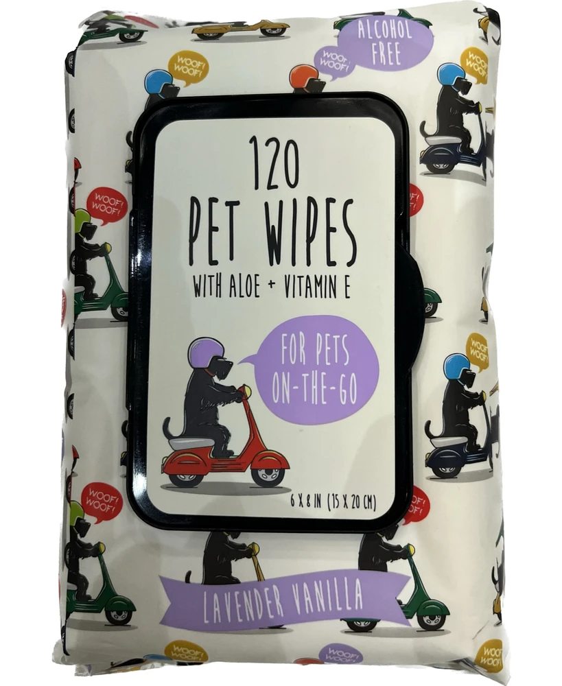 Precious Tails 120pc.On The Go Wipe, Pet Wipes for Dogs, Dog Grooming Wipes, Puppy Wipes for Cleaning Deodorizing Paws, Butt, Body