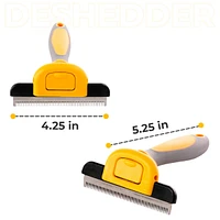 Precious Tails Pet Grooming Brush, Deshedding Tool for Cats and Dogs, Dematting Undercoat Rake, Dog Brush to Reduce Shedding