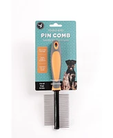 Precious Tails Dog Cat Pet Comb, Tick and Flea Detangling Double Sided Pin Metal Comb for Removing Matted Fur Knots Tangles