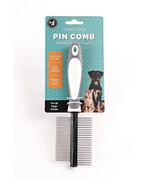 Precious Tails Dog Cat Pet Comb, Tick and Flea Comb, Detangling Pet Comb, Double Sided Pin Metal Comb for Removing Matted Fur Knots and Tangles