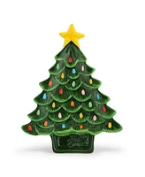 Mr. Christmas 14.25" Nostalgic Ceramic Tree Dip Platter