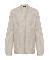 Olsen Women's Long Sleve Chunky Knit Open Front Cardigan