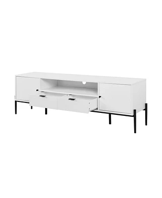 Slickblue Modern Tv Console and Entertainment Center with Storage for Organized Living Room Setup