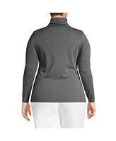 Lands' End Plus Supima Cotton Long Sleeve Turtleneck