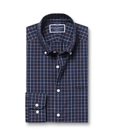 Charles Tyrwhitt Men's Slim Fit Plaid Check Non-Iron Stretch Poplin Shirt