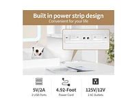 Sugift Large Modern Vanity Set with Three Level Storage Dresser