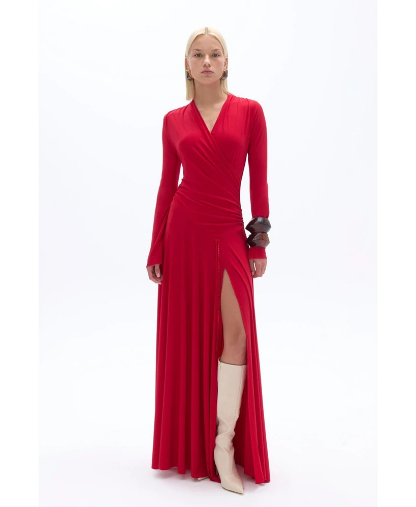 Nocturne Women's Double Breasted Long Dress