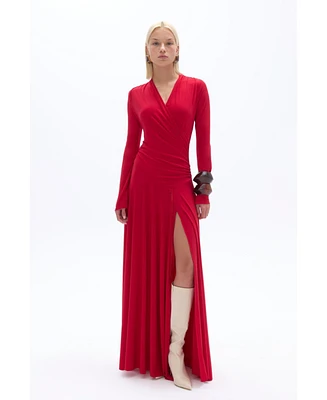 Nocturne Women's Double Breasted Long Dress