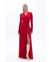 Nocturne Women's Double Breasted Long Dress