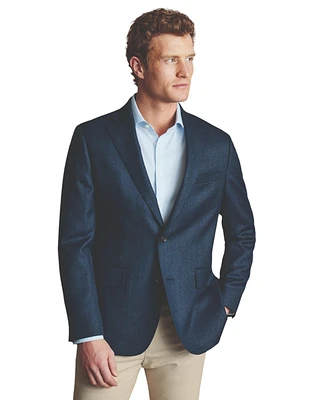 Charles Tyrwhitt Men's Twill Wool Texture Slim Fit Jacket
