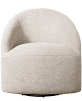 Ink+Ivy 30" Wood Bonn Wide Upholstered 360 Degree Swivel Chair