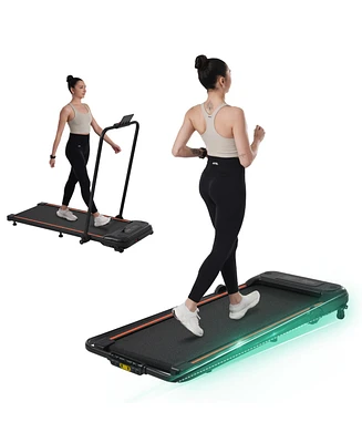 Slickblue Folding Under-Desk Walking Pad Treadmill – 2.5HP, Incline, 0.5-7.5MPH, 265LB Capacity, Dual Speed Control