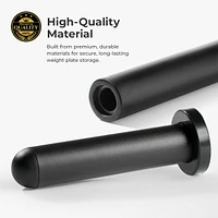 Sunny Health & Fitness Weight Plate Holder Sleeve for 2 Inch Olympic Plates – for Power Rack, Cage, Smith Machine – Converts 1” S