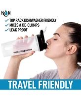 Zulay Kitchen Protein Shaker Bottle 28oz - Shaker Bottles For Protein Mixes With Paddle Shaker Ball