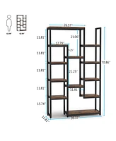 Tribesigns 12-Shelf Display Shelves Book Storage Organizer,6-Tier Bookshelf 70.9 inch Tall Bookcase