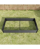 Slickblue Metal Raised Garden Bed Kit – 7.6x3.7x0.98ft Planter for Flowers, Vegetables