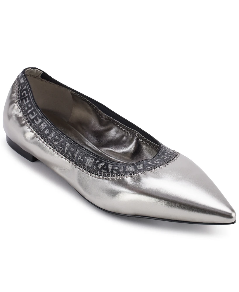 Karl Lagerfeld Paris Women's Vinette Pointed Toe Ballet Flats