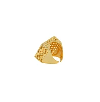 Sohi Women's The Damascene Statement Ring