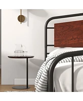 gaomon Full Size Bed Frame with Wooden Headboard and Footboard, Heavy Duty Platform Bed with Under-Bed Storage