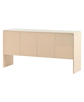 Slickblue 60" Minimalist Sideboard with 4 Doors and Rebound Device for Spacious Living Room & Entryway Storage