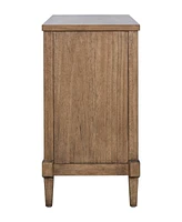 Martha Stewart Collection 36.5" Wood Salina Wide Woven Cane Accent Cabinet