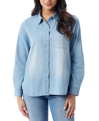 Gloria Vanderbilt Women's Larissa Faded Denim Shirt