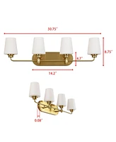 Flynama 4-Light Bathroom Vanity Light with Shade