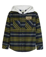 Scotch & Soda Big Boys Yarndye Hooded Shirt Jacket