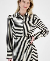 Sam Edelman Women's Cabana Striped Long-Sleeve Shirtdress