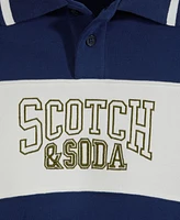 Scotch & Soda Big Boys French Terry Graphic Polo Shirt