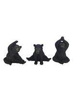 Fc Design 4-pc Set 4.5"H Yoga Bear Figurine Decoration Home Decor Perfect Gift for House Warming, Holidays and Birthdays