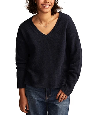 Lucky Brand Women's Cozy V-Neck Side-Slit Sweater