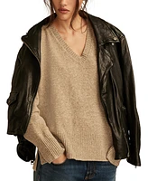 Lucky Brand Women's Cozy V-Neck Side-Slit Sweater