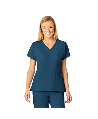 Wink Women's W123 Flex Back Stylized V-Neck Scrub Top