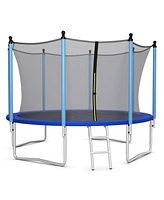 Gymax 14FT Jumping Exercise Recreational Bounce Trampoline for Kids W/Safety Enclosure