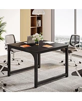 Tribesigns Conference Table, Square Meeting Seminar Table Rectangular Meeting Room Table, 41.3L x 41.3W x 29.5H