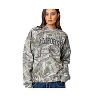 Edikted Women's Cali Baby Camo Sweatshirt