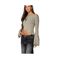 Edikted Women's Maura Boat Neck Asymmetric Top